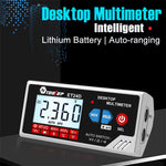 LinkMejor ET24D 6000 Counts True RMS Desktop Multimeter Auto-Recognition AC DC Voltage Tester Capacitance Temperature Continuity NCV Measurement LCD Backlit Rechargeable Lithium Battery Compact Design