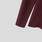 LinkMejor Mens Solid Color Textured Pullover Long Sleeve Sweater Fashion Slim Fit High-collar Sweater for Male S 5XL