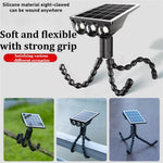 Elfeland Solar Octopus Spotlight With 3 Flexible Tentacles for Wrapping 360° Rotatable Head IP44 Waterproof for Garden Camping Decor