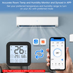 MOES Tuya Smart WiFi IR Thermostat Controller LCD Touch Screen Wireless Remote Temp & Humidity Sensor Work with Alexa Google Home