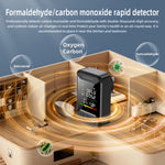4IN1 CM51 Indoor Carbon Monoxide Formaldehyde HCHO TVOC Air Quality Monitor Portable Multi Function Temperature Humidity Measurement Real Time Alarm Adjustable Brightness Compact Design Home Office Air Safety System