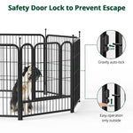 PawGiant Dog Playpen Designed for Indoor Use, Dog Pen with Rubber Pads for Small Medium Dogs Puppy Inside