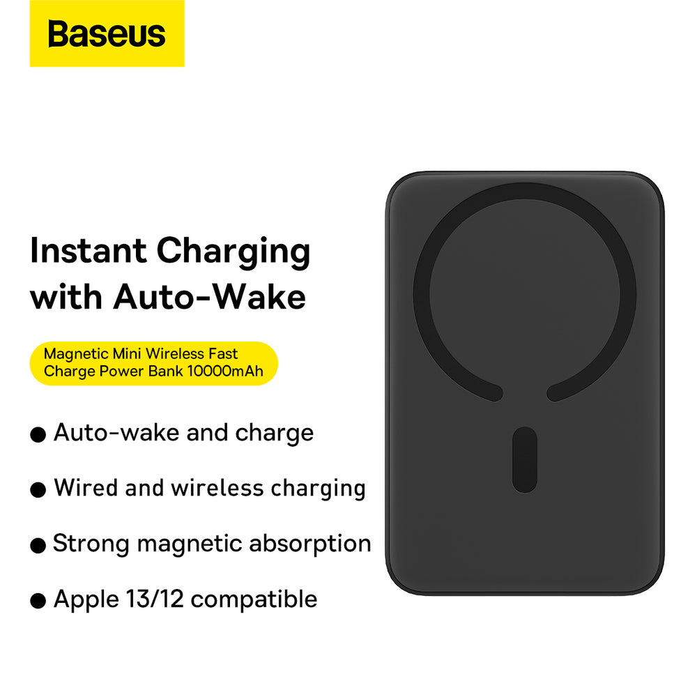 LinkMejor 20W 10000mAh Magnetic Mini Wireless Fast Charge Power Bank for iPhone 13 Pro Max for Samsung Galaxy Note S21 ultra Huawei Mate40 OnePlus 8 Pro