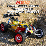 LinkMejor M610 RTR 1/12 2.4G 4WD 60km/h Brushless RC Car Off-Road Truck Metal Chassis Oil Filled Shocks Drive Shaft Gear Hobbywing ESC Flysky Remote Control High Speed Vehicles Models Toys