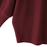 LinkMejor Daily Style Women Knitted Long Sleeve Crew Neck  T-shirt Casual Solid Loose Work Tops