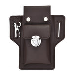 6.9-inch Mobile Phone Bag Men's Multifunctional Anti-theft Waterproof Waist Bag Hang Keys Belted Phone Pouch