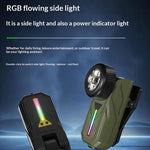 LinkMejor K370 Magnetic LED Keychain with 4 Color LED Headlamp Gesture Control 90° Rotation Waterproof Design Type-C Rechargeable Camping Flashlight