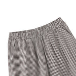 LinkMejor Womens Geometric Printed Wide Leg Pants Vintage Elastic Waist Straight Pleated Trouser Loose Fit