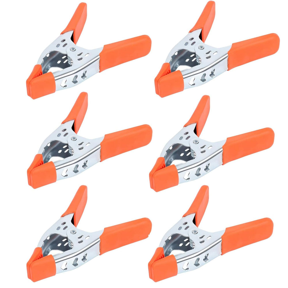 6PCS 6-Inch Spring Clamps Heavy Duty Spring Metal Spring Clamps Clips 2.5-Inch Jaw Opening for Woodworking Carpentry Home Decoration Industrial Production