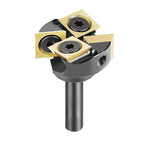 1/4 Inch 6.35mm Shank 4 Flutes TiAlN Coating Spoilboard Surfacing Router Bit Slab Flattening Router Bit with 25.4mm/31.75mm/34.9mm/38.1mm Cutting Diameter