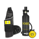 LinkMejor X4000Pro 1L Scuba Diving Tank Snorkel Equipment Leisure Outdoor Swimming Spare Oxygen Portable Capacity Use 10-20 Minute with Adapter Diving Goggles Strap Bag