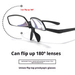 Stylish Anti-blue Light Flip Up Reading Glasses for Men Women Lightweight Comfy Presbyopia Eyeglasses