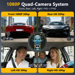 4-Channel Simultaneous Recording Car Dashcam 360° Monitoring 1080P FHD WiFi Parking Assistance Night Vision Loop Recording Wide-Angle Car DVR Camera C313
