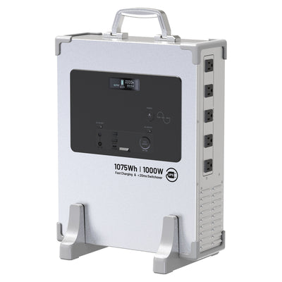 [USA Direct]1000W 1075Wh Handheld Portable Power Station LCD Display UPS Backup Power Supply with 2*DC 12V/10A / USB 5B/2.4A / 18W QC3.0 / PD100W USB-C / CigaretteDC 12V/10A Output for RC Drones Outdoors Camping Travel Emergency