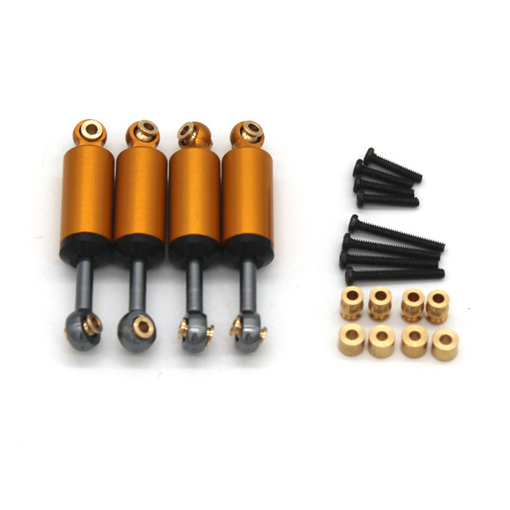 4PCS Upgraded Metal Inner Springs Shock Absorbers for FMS FCX24 12401 POWER WAGON 1/24 RC Car Vehicles Model Spare Parts