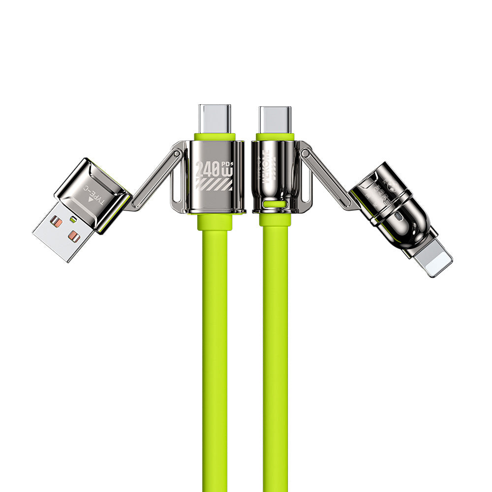 LinkMejor WDC-51 240W USB-A/USB-C to USB-C/iP Cable PD Fast Charging Data Transmission Copper Core Line 1.2M Long for iPhone 16 16 Pro 15 14 13 Plus for Huawei Mate XT for Xiaomi 15pro for Samsung Galaxy Z Flip6