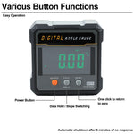 LinkMejor Digital Display Inclinometer 360 Degree Measurement High-Precision Relative Absolute Angle and Slope Units Measurement Automatic Rotating Screen Easy to Operate - Perfect Tool for Efficient Accurate Results