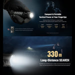Nitecore P17iX Compact Tactical Flashlight 5000 Lumen USB-C Rechargeable with 361 Yards Beam Distance Customizable Controls Pot Flood & Mixed Beams Waterproof