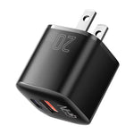 [GaN Tech] LinkMejor ES-CD31 20W 2-Port USB PD Charger USB-A+USB-C Fast Charging Wall Charger Adapter EU Plug US Plug for iPhone 16 16 Pro 15 14 13 Pro Max for Xiaomi 15 Ultra for Samsung Galaxy S25 Ultra for Huawei Pura X