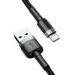 Baseus 2.4A USB-A to iP Cable Fast Charging Data Transmission Nylon Braided Core Line 0.5M/1M/2M/3M Long for iPhone 14 14Pro 14 Pro Max for iPad Pro