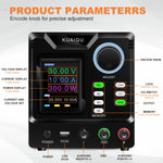 LinkMejor Programmable DC Power Supply Adjustable 305/3010/605/1203 with HD 4-Digit Color Display Precise Encoder Knobs USB Port Smart Cooling Fan