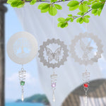 3D Metal Wind Spinner Stainless Steel Rotating Metal Chimes Animal Pattern Stereo Wind Chime Rotary Pendant For Home Decoration