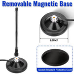 LinkMejor AD-275 CB Radio Antenna 27MHz Frequency High Gain with Magnetic Base for Mobile Ham Radio