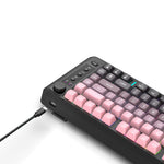 LinkMejor L400 Three Mode Wireless Gaming Keyboard 81 Keys Ergonomic RGB Backlight Membrane 2000mAh Battery Gradient Keycaps Gamer Keyboards