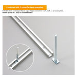 LinkMejor Woodworking 19*12.7mm T Track with Predrilled Mounting Holes for Quick Ratchet Rail Clamps for M6/M8 Slot Hold Down Clamps Featherboard