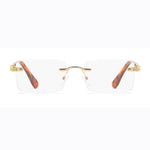 TF-98 Vintage Rimless Reading Glasses Progressive Multifocal Crystal Lenses With Cut Edge Anti-Fatigue HD Eyewear