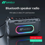 LinkMejor F30 Portable Wireless bluetooth Speaker Dual 52mm Speakers Bass Diaphragm RGB Light 34H Playback Hands-free Calls Support TF Card USB 3.5mm AUX Playback FM Radio Outdoor Multimedia MP3 Music Player Speakers