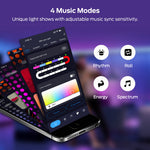 LinkMejor Smart RGBIC Hexagonal LED Light Panels Music Sync APP/Remote/Voice Control With Alexa Google