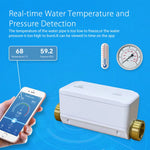LinkMejor Tuya Smart WiFi Water Valve APP On/Off Control Water Pressure / Flow Rate / Temperature Measurement Water Consumption Monitoring Device