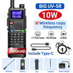 Baofeng UV-5RH 10W Tri-band Walkie Talkie 3800mAh Type-C Rechargeable Wireless Copy Frequency Handheld Two-way Radio