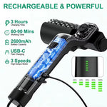 Tevorex Multifunctional Cordless Electric Grill Brush 3 Speeds Adjustable 180° Rotation 360° Guard 2600mAh Long Battery IPX7 Waterproof Rechargeable BBQ Grill Brush for Kitchen Camping Cleaning