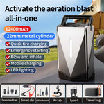 6000A Peak Car Jump Starter with Air Blower 24000mAh Emergency Starting Inflator Air Pump Suction Blower GF-01 Portable Power Bank All-in-one Machine Digital Display LED Multifunctional