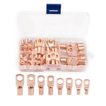 60pcs Wire Lug Copper Ring SC6-25 Copper Connectors Bare Cable Electric Crimp Terminal Connector Kit