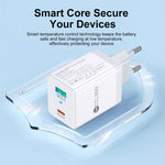 [GaN Tech] BK312 35W 2-Port USB PD Charger USB-A+USB-C PD QC3.0 PPS Fast Charging Wall Charger Adapter EU Plug for iPhone 15 14 13 for Xiaomi 14pro for Huawei Mate60 Pro for Samsung Galaxy S24