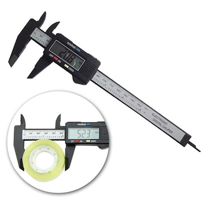 6-inch 150mm Electronic Digital Caliper Ruler Carbon Fiber Composite Vernier