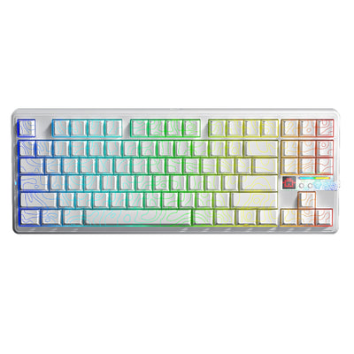 LinkMejor F87 Pro V2 Custom Mechanical Keyboard with LED Matrix Display Gasket Structure Wireless Tri-Mode 80% Layout RGB Hotswap Keys 8K Return 10000mAh Esports Gaming Keyboard
