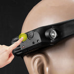 Multi-function Wave Induction COB LED Headlight Outdoor Riding Light USB Charging Night Running Light Strong Light Headlamp W689-3