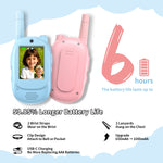 LM02 1 Pair Children Video Walkie Talkie 500m Range 120° Wide Angle Lens 1000mAh Type-C Charging Voice Changer Volume Adjustable Walkie Talkie Video Call