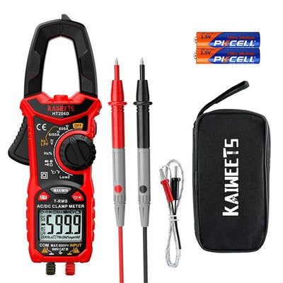 LinkMejor Direct KAIWEETS HT206D Digital Clamp Meter True RMS 6000 Counts AC/DC Voltage Current Resistance Capacitance Top Seller Buy Now