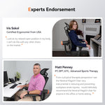 Newtral MagicH002 Ergonomic Home Office Chair, High Back Desk Chair with Unique Adaptive Lumbar Support, Adjustable Headrest, Seat Depth Adjustment, 96°-126° Tilt Function, 4D Armrest Recliner Chair for Office