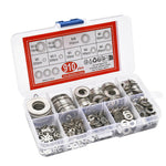 910pcs/200pcs 9 Sizes 304 Stainless Steel Flat Washers Assortment Kit M2 M2.5 M3 M4 M5 M6 M8 M10 M12 Suitable for Electronic Components