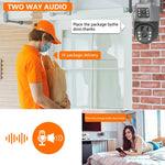 V380 4G Solar Dual-Lens Security Camera 4MP IP66 Weatherproof Two-Way Audio PTZ Control Night Vision 4G Auto Tracking