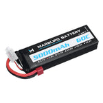 LinkMejor 7.4V 5000mAh 60C 2S Lipo Battery T Plug for RC Car