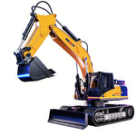 HR-720 12/15CH RC Excavator Car Truck Children's Engineering Floor Steering Wheel Remote Controlled Vehicle Toy Lights sound for boys