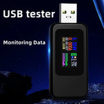 LinkMejor USB Tester Digital Voltmeter Ammeter 0.96 Inch IPS Screen 4-30V 0-5A QC3.0 PD Fast Charging Protocol Power Capacity Meter