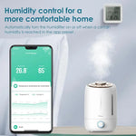 Smart WiFi Hygrometer Thermometer Sensor Indoor Temperature Humidity Monitor Works with Alexa Google Home High Accuracy Remote Control App Sync Time Display